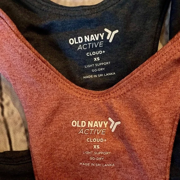 2 NWT Old Navy Cloud+ Long Line Bras - Picture 3 of 3
